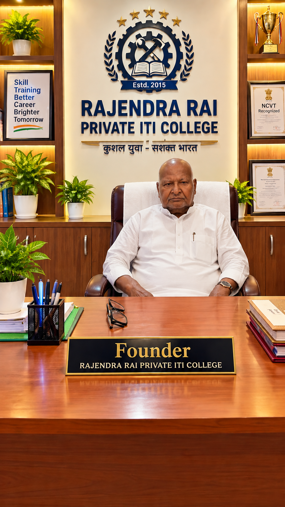 RAJENDRA RAI PRIVATE ITI COLLEGE - Founder Shri Rajendra Rai and Campus